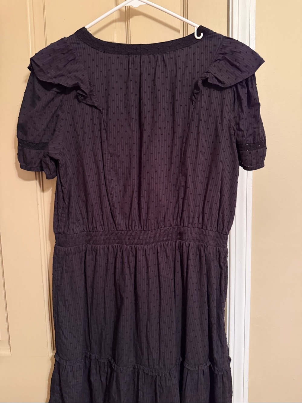LC Lauren Conrad Black Ruffle V-Neck Mini Dress - Picture 6 of 7